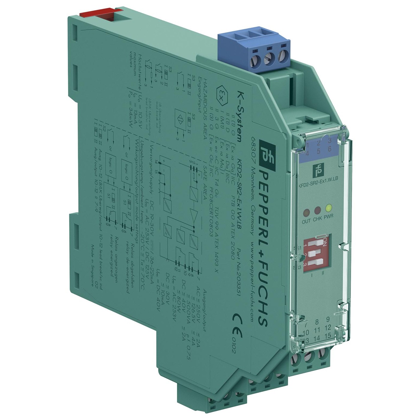 KFD2-SR2-Ex1.W.LB 型开关放大器（单通道）